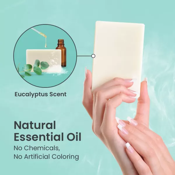Body Restore Kojic Acid Soap Eucalyptus 3 Pack with Vitamin CE Shea Butter Collagen Hyaluronic Acid Turmeric Retinol For Dark Spots All Natural Soap Bar Paraben FreeEucalyptus
