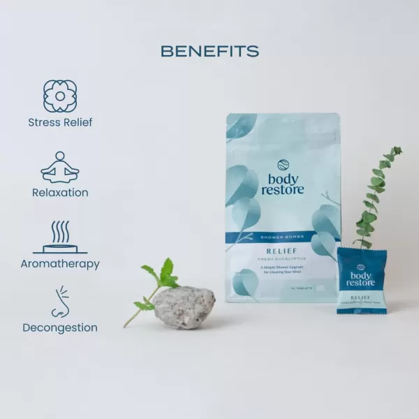 Body Restore Shower Steamers Aromatherapy 15 Packs x 5  Gifts for Mom Gifts for Women ampamp Men Shower Bath Bombs Eucalyptus Citrus Lavender Rose Tea Tree Essential Oils Stress Relief