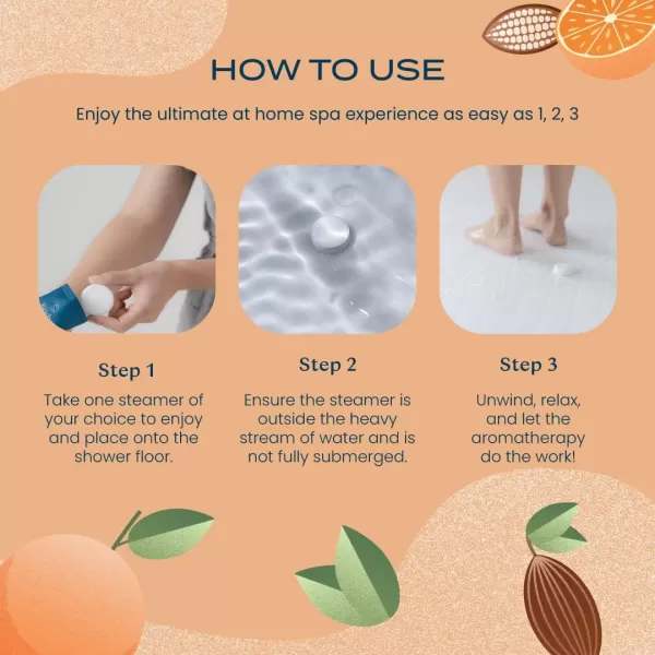 Body Restore Shower Steamers Aromatherapy 6 Pack  Relaxation Birthday Gifts for Women and Men Travel Essentials Stress Relief and Self Care  LavenderCocoa Orange