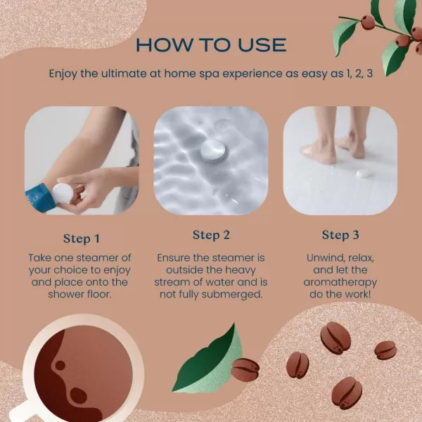 Body Restore Shower Steamers Aromatherapy 6 Pack  Relaxation Birthday Gifts for Women and Men Travel Essentials Stress Relief and Self Care  LavenderCoffee