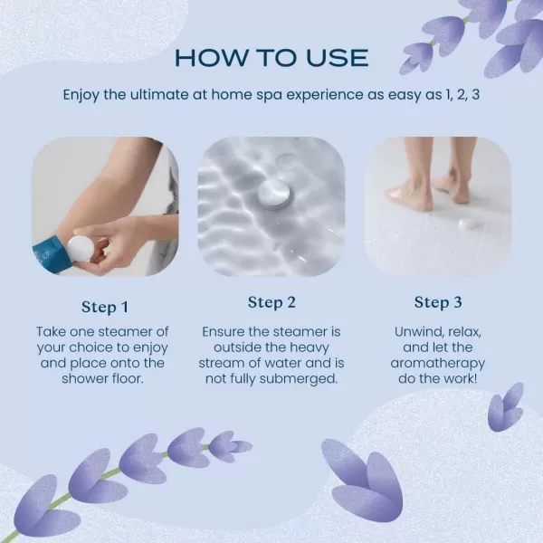 Body Restore Shower Steamers Aromatherapy 6 Pack  Relaxation Birthday Gifts for Women and Men Travel Essentials Stress Relief and Self Care  LavenderLavender