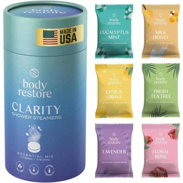 Body Restore Shower Steamers Aromatherapy 15 Pack  Relaxation Birthday Gifts for Women and Men Travel Essentials Stress Relief and Self Care  Eucalyptus6 Count Pack of 1