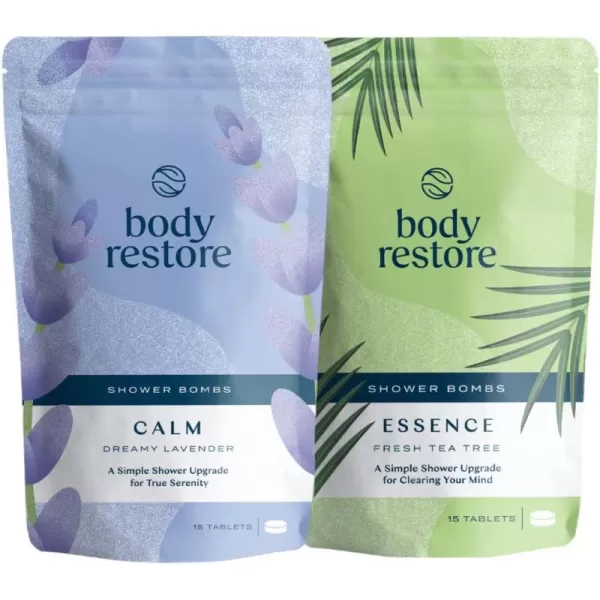 Body Restore Shower Steamers Aromatherapy 15 Pack x 2  Gifts for Mom Gifts for Women ampamp Men Shower Bath Bombs Lavender Tea Tree Essential Oils Stress Relief
