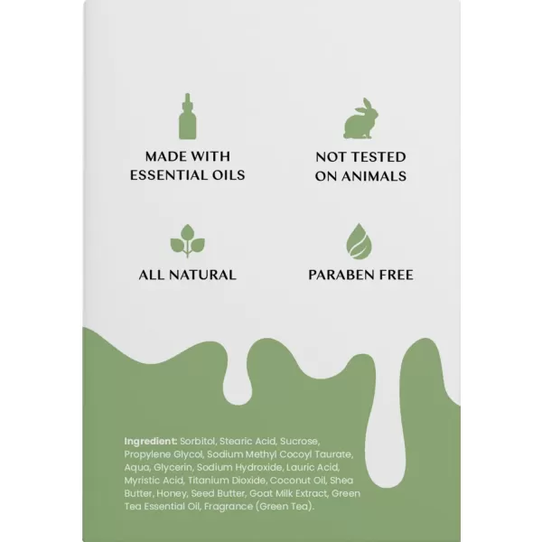 Body Restore Goat Milk Soap with Coconut Oil ampamp Shea Butter Green Tea 2 Pack For Dry Sensitive Itchy Skin All Natural Rich In Vitamins Soap Bar for Women Men Kids ampamp Baby
