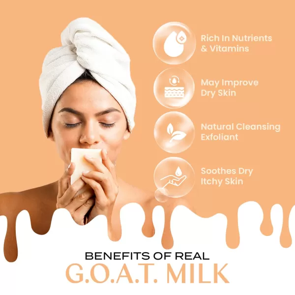 Body Restore Goat Milk Soap with Coconut Oil ampamp Shea Butter Turmeric 2 Pack For Dry Sensitive Itchy Skin All Natural Rich In Vitamins Soap Bar for Women Men Kids ampamp Baby