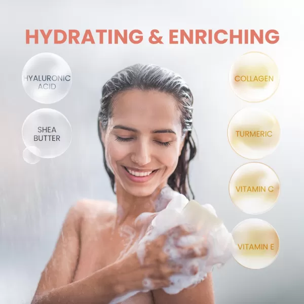 Body Restore Kojic Acid Soap Grapefruit 2 Pack with Vitamin CE Shea Butter Collagen Hyaluronic Acid Turmeric Retinol For Dark Spots All Natural Soap Bar Paraben FreeGrapefruit