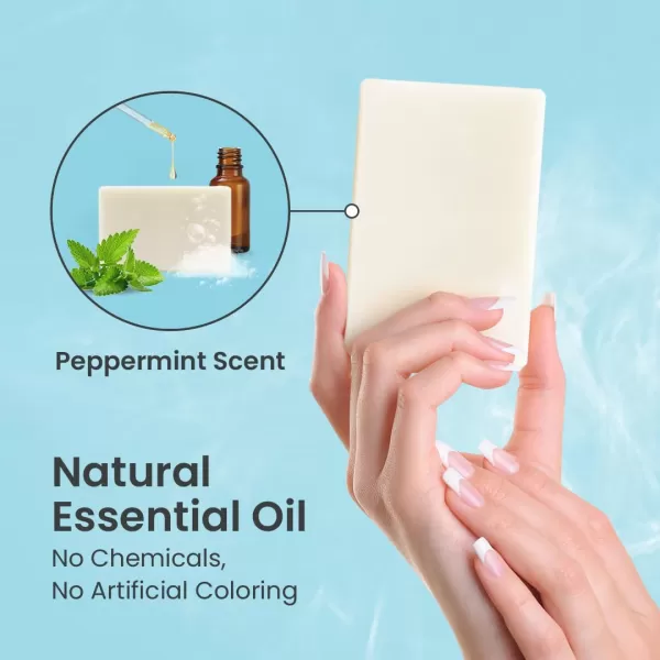 Body Restore Kojic Acid Soap Peppermint 2 Pack with Vitamin CE Shea Butter Collagen Hyaluronic Acid Turmeric Retinol For Dark Spots All Natural Soap Bar Paraben FreePeppermint