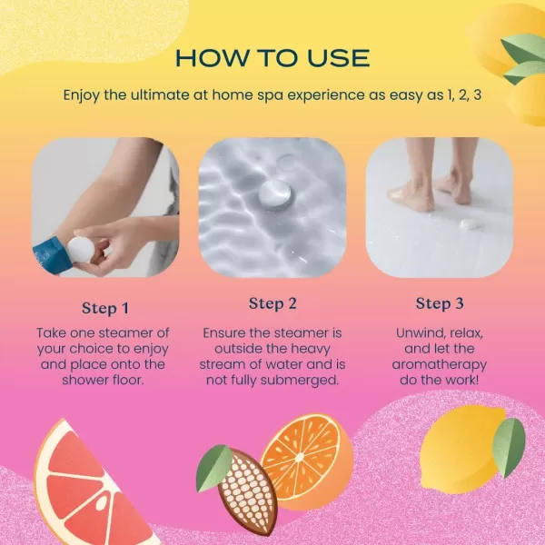 Body Restore Shower Steamers Aromatherapy 6 Pack  Relaxation Birthday Gifts for Women and Men Travel Essentials Stress Relief and Self Care  CitrusCitrus 6 Pack