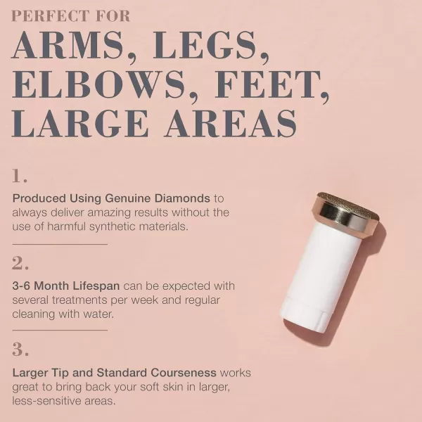 Trophy Skin Large Diamond Tip  Compatible with Any Trophy Skin Microdermabrasion Machine  ProfessionalQuality Home Spa Kit Accessory to Exfoliate and Rejuvenate Larger Body Parts with Real DiamondsBody Diamond Tip