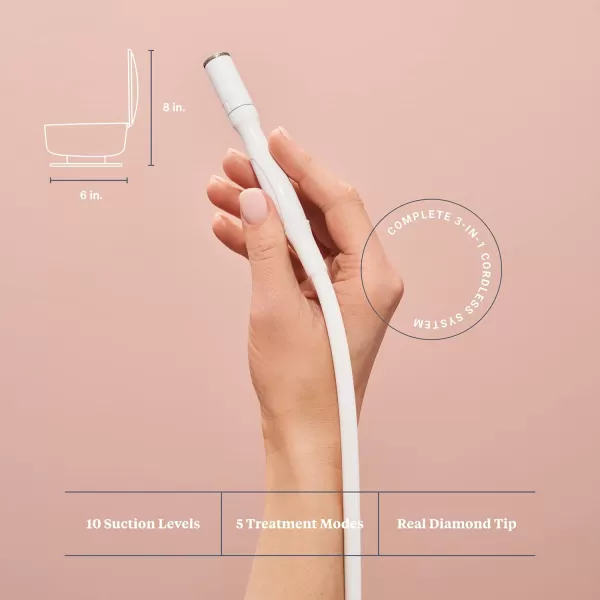 Trophy Skin UltradermMD  3 in 1 Home Spa Microdermabrasion  Deep Skin Exfoliator Machine with Real Diamond and Pore Extractor Tips  Rejuvenate Face Skin and Even Out Skin Tone  BlushBlush