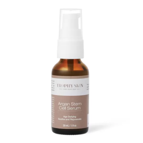 Trophy Skin Argan Stem Cell Serum  Topical AgeDefying Skin Hydrator with Hyaluronic Acid and Argan Oil to Soothe Nourish and Rejuvenate Face for Moisturized and Glowing Skin  30 mL1 Fl Oz Pack of 1