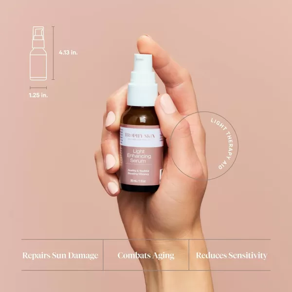 Trophy Skin Light Enhancing Serum  Antioxidant Serum for Red Light Therapy and Home Spa Treatment  AntiAging Face Moisturizer for Women  10mL033 Fl Oz Pack of 1