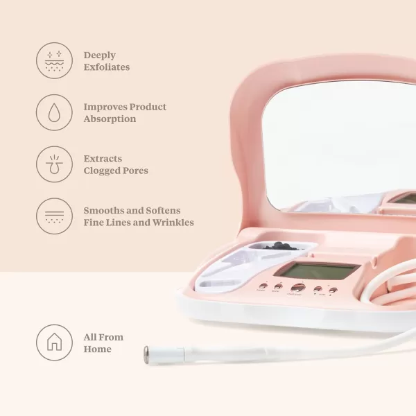 Trophy Skin MicrodermMD  At Home Microdermabrasion Kit  Anti Aging and Acne Treatment  Contains Real Diamond and Pore Extractor Tips to Rejuvenate Skin and Reduce Acne Scars  BlushBlush