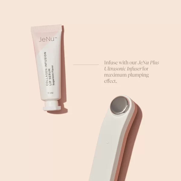 imageTrophy Skin JeNu Collagen Infusion Lip Serum  Lip Plumper and Moisturizer with Sugarmint Flavor Peppermint Oil Beeswax Sunflower Oil and Ginger Root Extract  11 mL