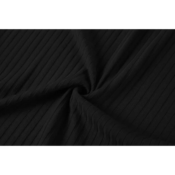 Urban CoCo Elastic Skinny High Waist Solid Ribbed Knit Office Pencil SkirtBlack