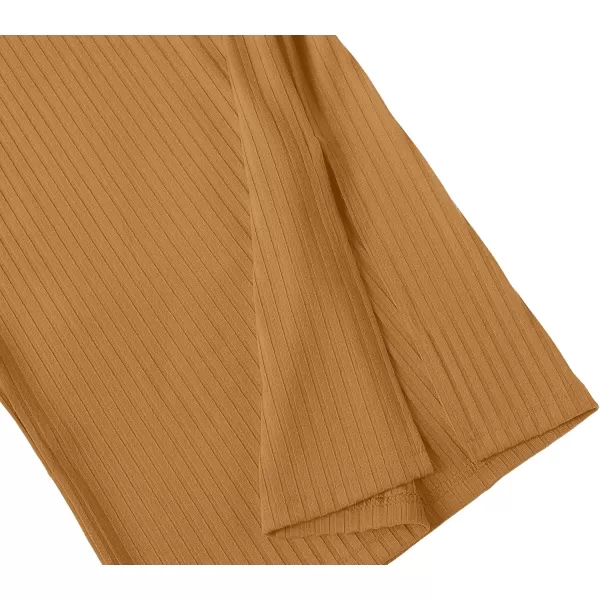Urban CoCo Elastic Skinny High Waist Solid Ribbed Knit Office Pencil SkirtCamel