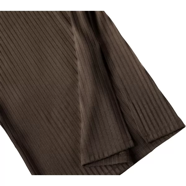 Urban CoCo Elastic Skinny High Waist Solid Ribbed Knit Office Pencil SkirtCoffee