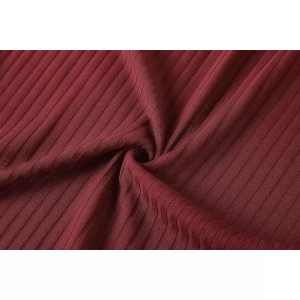 Urban CoCo Elastic Skinny High Waist Solid Ribbed Knit Office Pencil SkirtDark Red