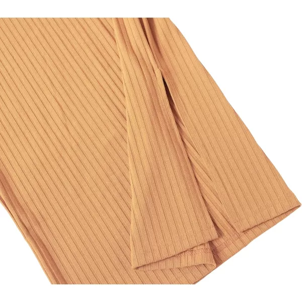 Urban CoCo Elastic Skinny High Waist Solid Ribbed Knit Office Pencil SkirtKhaki