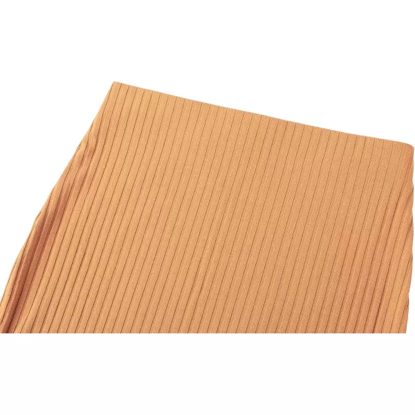 Urban CoCo Elastic Skinny High Waist Solid Ribbed Knit Office Pencil SkirtKhaki