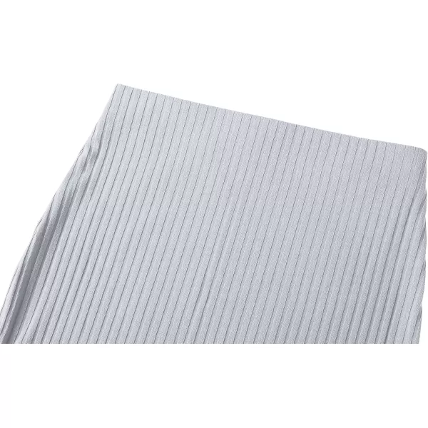 Urban CoCo Elastic Skinny High Waist Solid Ribbed Knit Office Pencil SkirtLight Gray