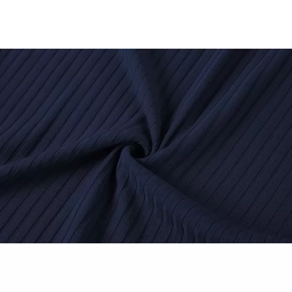Urban CoCo Elastic Skinny High Waist Solid Ribbed Knit Office Pencil SkirtNavy Blue