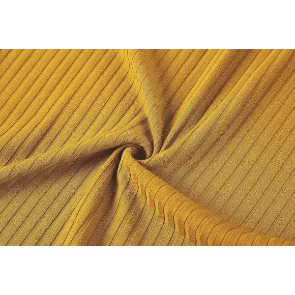 Urban CoCo Elastic Skinny High Waist Solid Ribbed Knit Office Pencil SkirtTurmeric