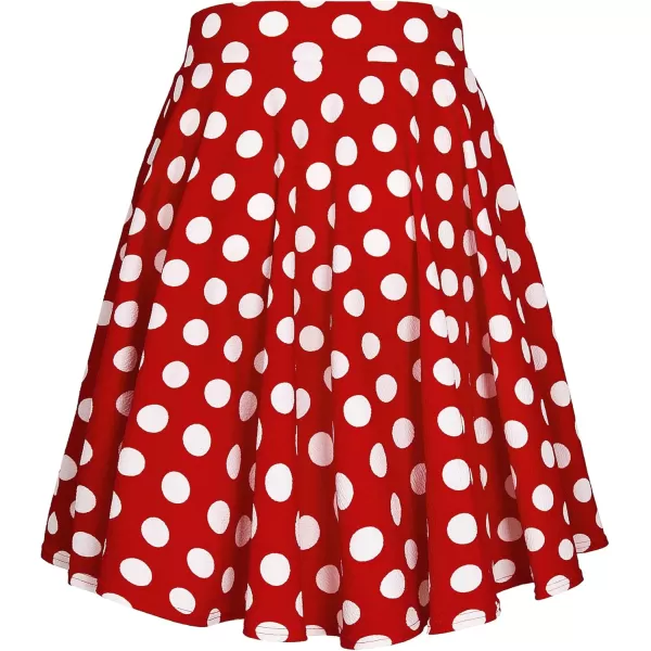 Urban CoCo Womens Basic Midi Skirt Versatile Stretchy Flared Casual High Waisted SkirtLong3