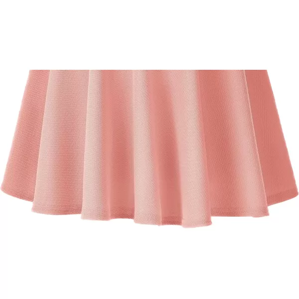 Urban CoCo Womens Basic Midi Skirt Versatile Stretchy Flared Casual High Waisted SkirtPink