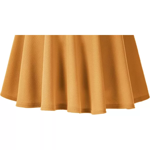 Urban CoCo Womens Basic Midi Skirt Versatile Stretchy Flared Casual High Waisted SkirtTurmeric