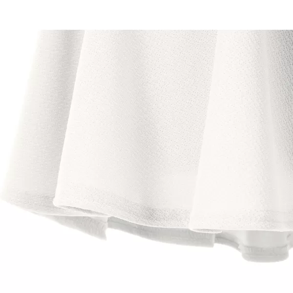 Urban CoCo Womens Basic Midi Skirt Versatile Stretchy Flared Casual High Waisted SkirtWhitelong