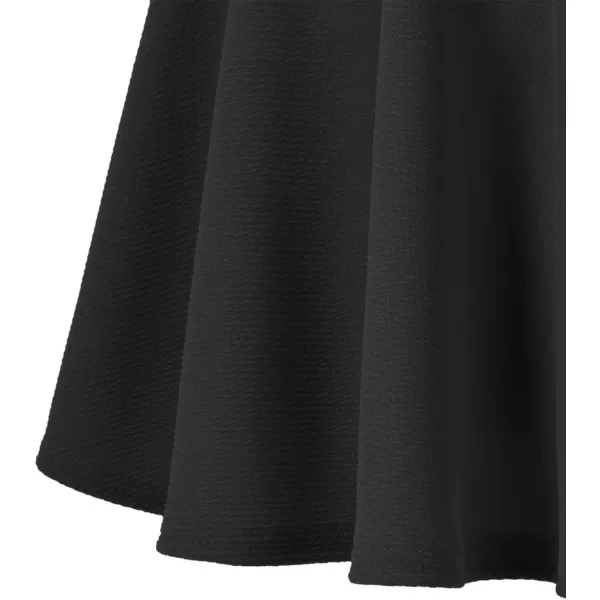 Urban CoCo Womens Basic Versatile Stretchy Flared Casual Mini Skater SkirtBlack