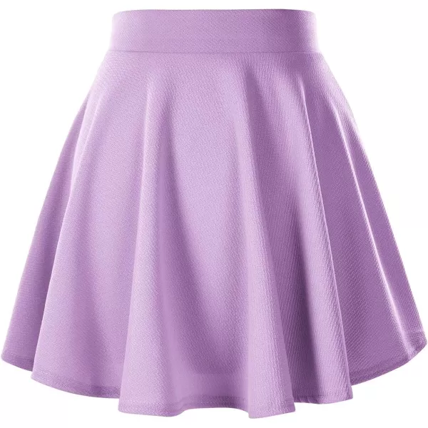 Urban CoCo Womens Basic Versatile Stretchy Flared Casual Mini Skater SkirtLilac