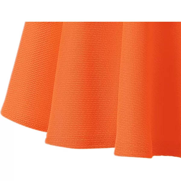 Urban CoCo Womens Basic Versatile Stretchy Flared Casual Mini Skater SkirtOrange