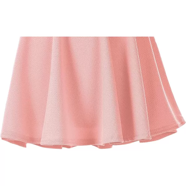Urban CoCo Womens Basic Versatile Stretchy Flared Casual Mini Skater SkirtPink