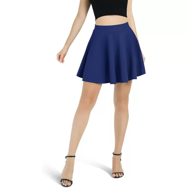 Urban CoCo Womens Basic Versatile Stretchy Flared Casual Mini Skater SkirtRoyal Blue