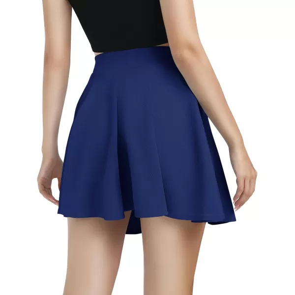 Urban CoCo Womens Basic Versatile Stretchy Flared Casual Mini Skater SkirtRoyal Blue