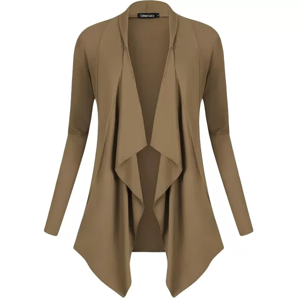 Urban CoCo Womens Long Sleeve Open Front Drape Cardigan Loose Casual Lightweight Women Blazer Jackets 2024 FallCamel