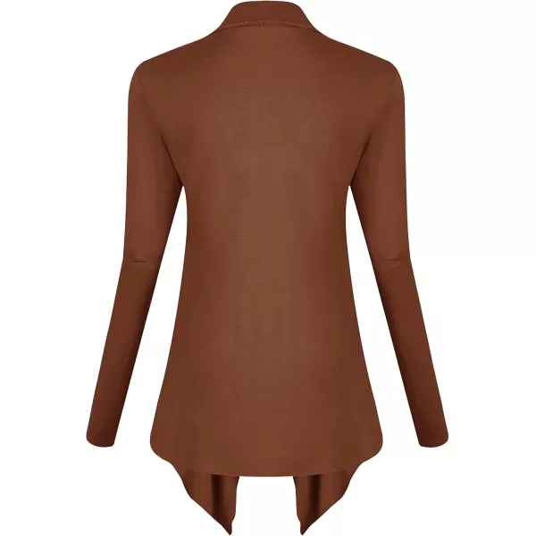 Urban CoCo Womens Long Sleeve Open Front Drape Cardigan Loose Casual Lightweight Women Blazer Jackets 2024 FallCaramel