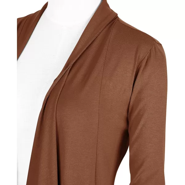 Urban CoCo Womens Long Sleeve Open Front Drape Cardigan Loose Casual Lightweight Women Blazer Jackets 2024 FallCaramel