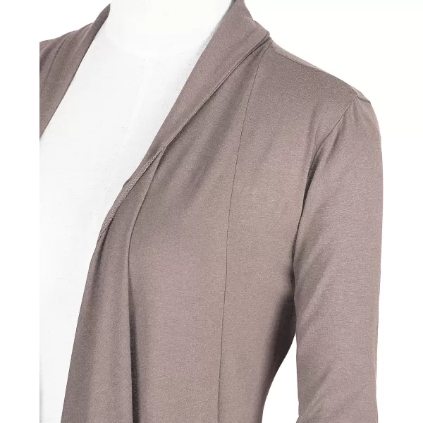 Urban CoCo Womens Long Sleeve Open Front Drape Cardigan Loose Casual Lightweight Women Blazer Jackets 2024 FallChocolate