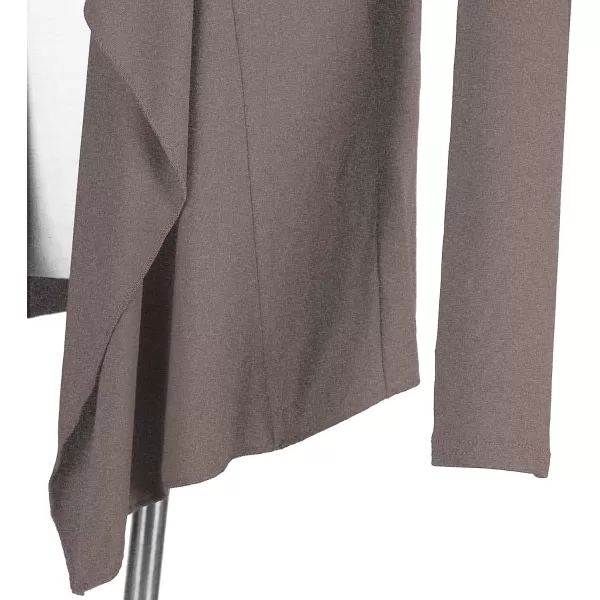 Urban CoCo Womens Long Sleeve Open Front Drape Cardigan Loose Casual Lightweight Women Blazer Jackets 2024 FallChocolate