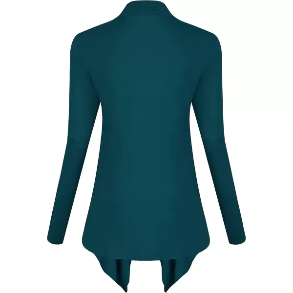 Urban CoCo Womens Long Sleeve Open Front Drape Cardigan Loose Casual Lightweight Women Blazer Jackets 2024 FallDark Teal