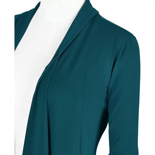 Urban CoCo Womens Long Sleeve Open Front Drape Cardigan Loose Casual Lightweight Women Blazer Jackets 2024 FallDark Teal