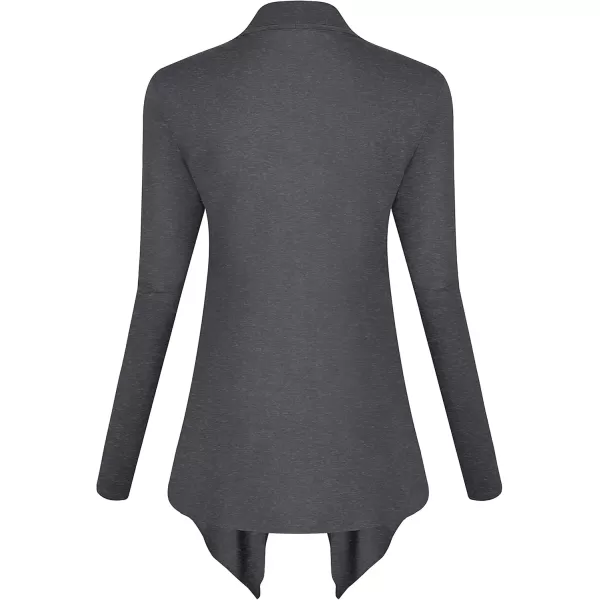 Urban CoCo Womens Long Sleeve Open Front Drape Cardigan Loose Casual Lightweight Women Blazer Jackets 2024 FallGrey