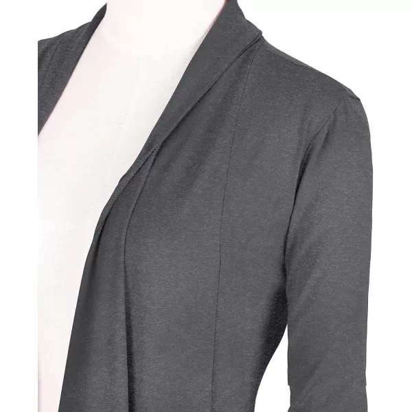 Urban CoCo Womens Long Sleeve Open Front Drape Cardigan Loose Casual Lightweight Women Blazer Jackets 2024 FallGrey