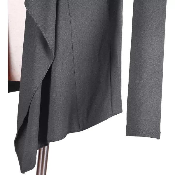 Urban CoCo Womens Long Sleeve Open Front Drape Cardigan Loose Casual Lightweight Women Blazer Jackets 2024 FallGrey