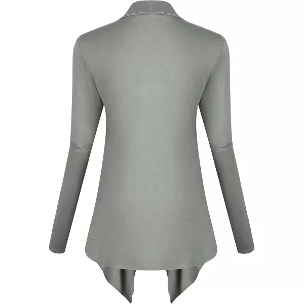 Urban CoCo Womens Long Sleeve Open Front Drape Cardigan Loose Casual Lightweight Women Blazer Jackets 2024 FallLight Gray