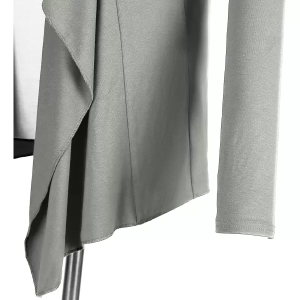 Urban CoCo Womens Long Sleeve Open Front Drape Cardigan Loose Casual Lightweight Women Blazer Jackets 2024 FallLight Gray
