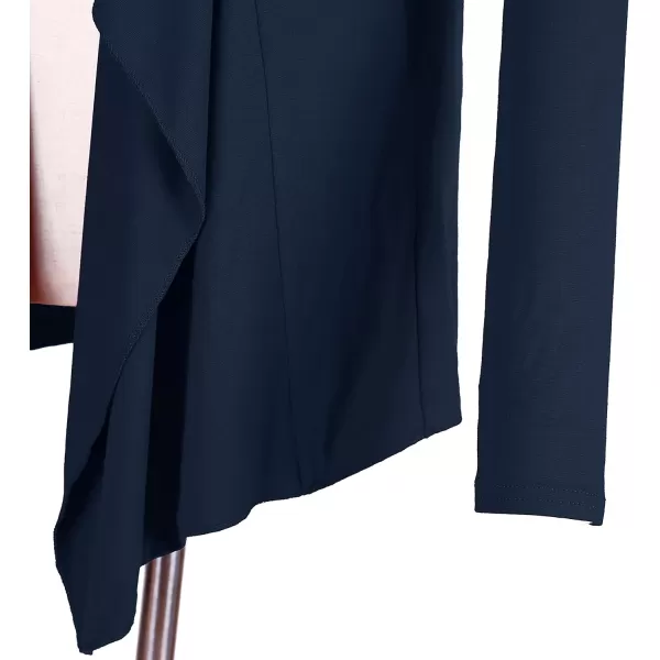 Urban CoCo Womens Long Sleeve Open Front Drape Cardigan Loose Casual Lightweight Women Blazer Jackets 2024 FallNavy